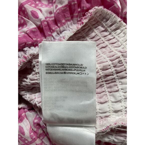 Farm Rio 'Tropical' Pink Woodcut Mini Dress Size XS - Picture 5 of 5